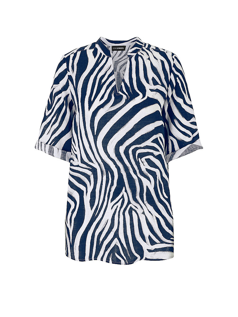 Doris Streich Linen Blouse Dark Blue 52